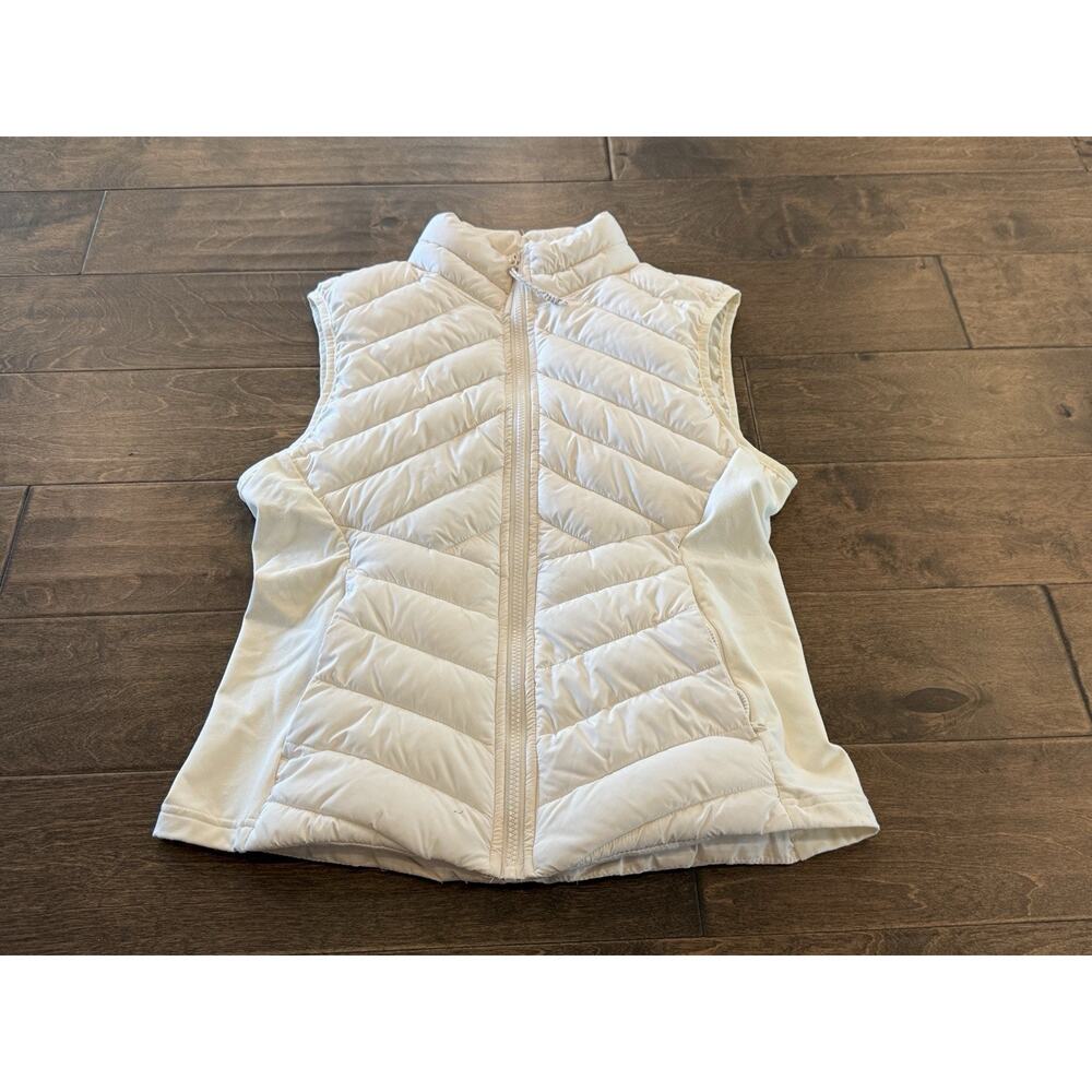 Fabletics Womens White Puffer Full Zip Athletic Outdoor Vest Size M Medium - Picture 2 of 10
